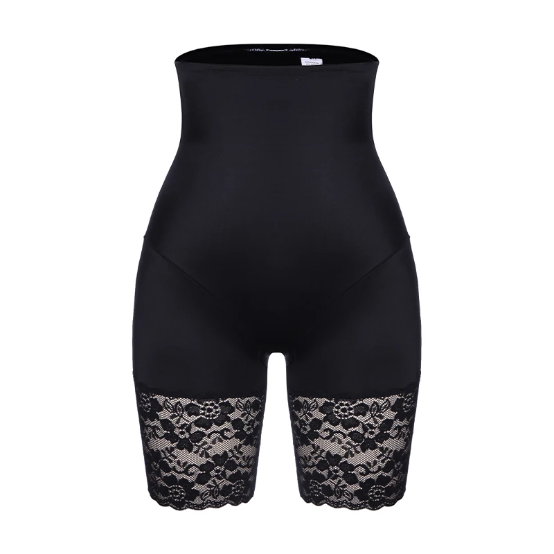 High Waisted Body Shaper Shorts with Lace Shapewear for Women