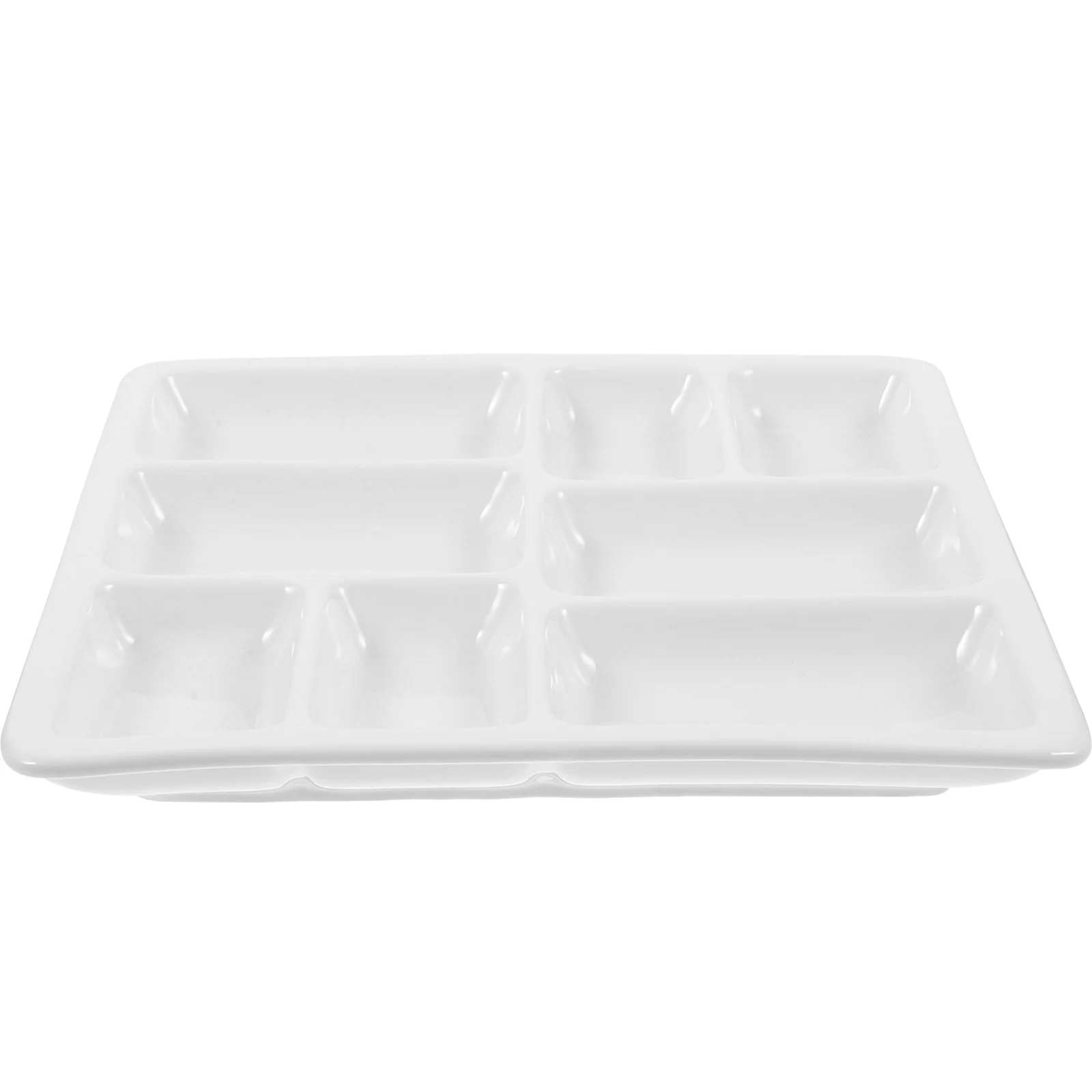 Eight Grid Ceramic Palette Paint Mixers Artist Trays Watercolor Pigment Plates Diy Supplies Empty Pans Children Painting