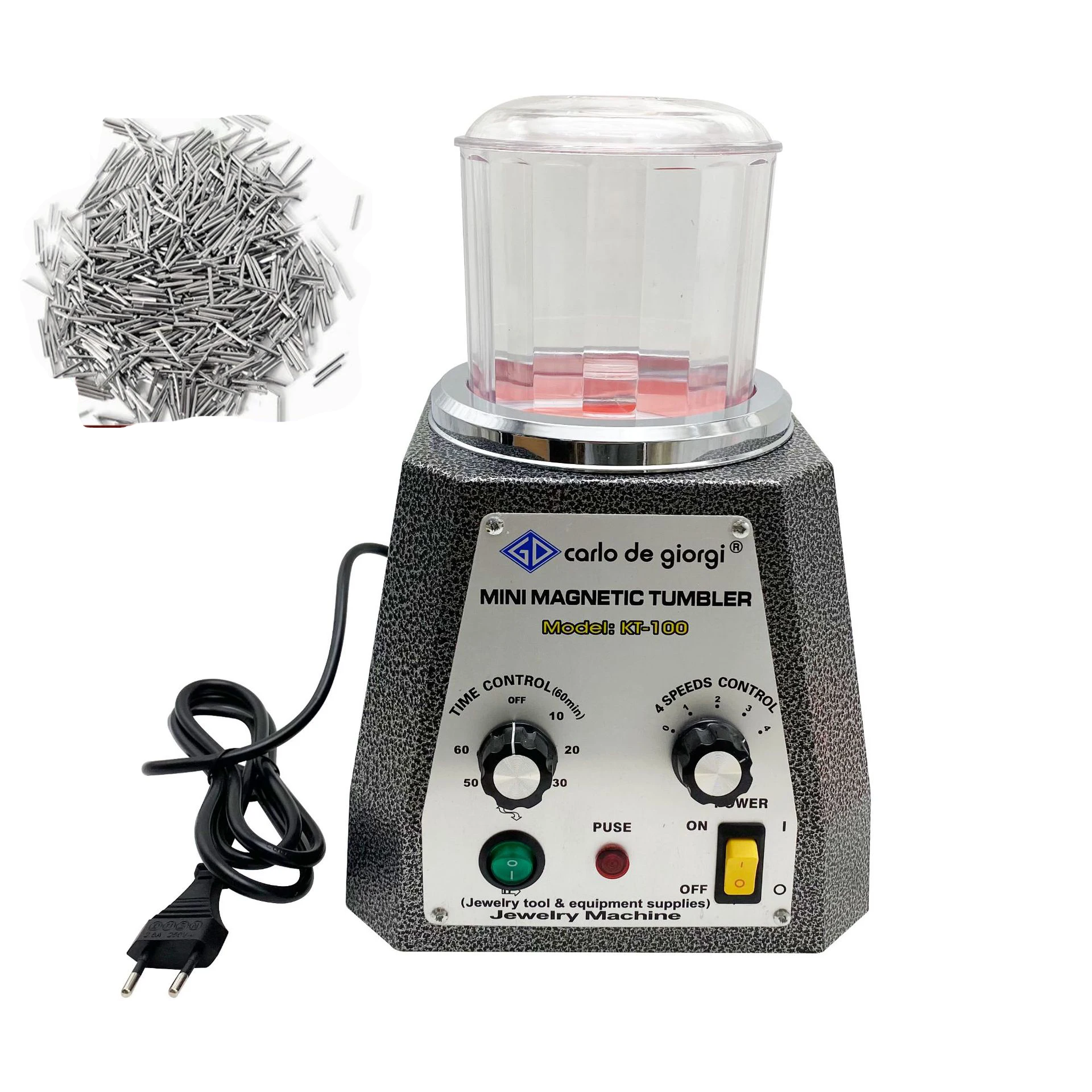 KT 100 Tumbler with 100g Pins Free Mini Polishing Machine