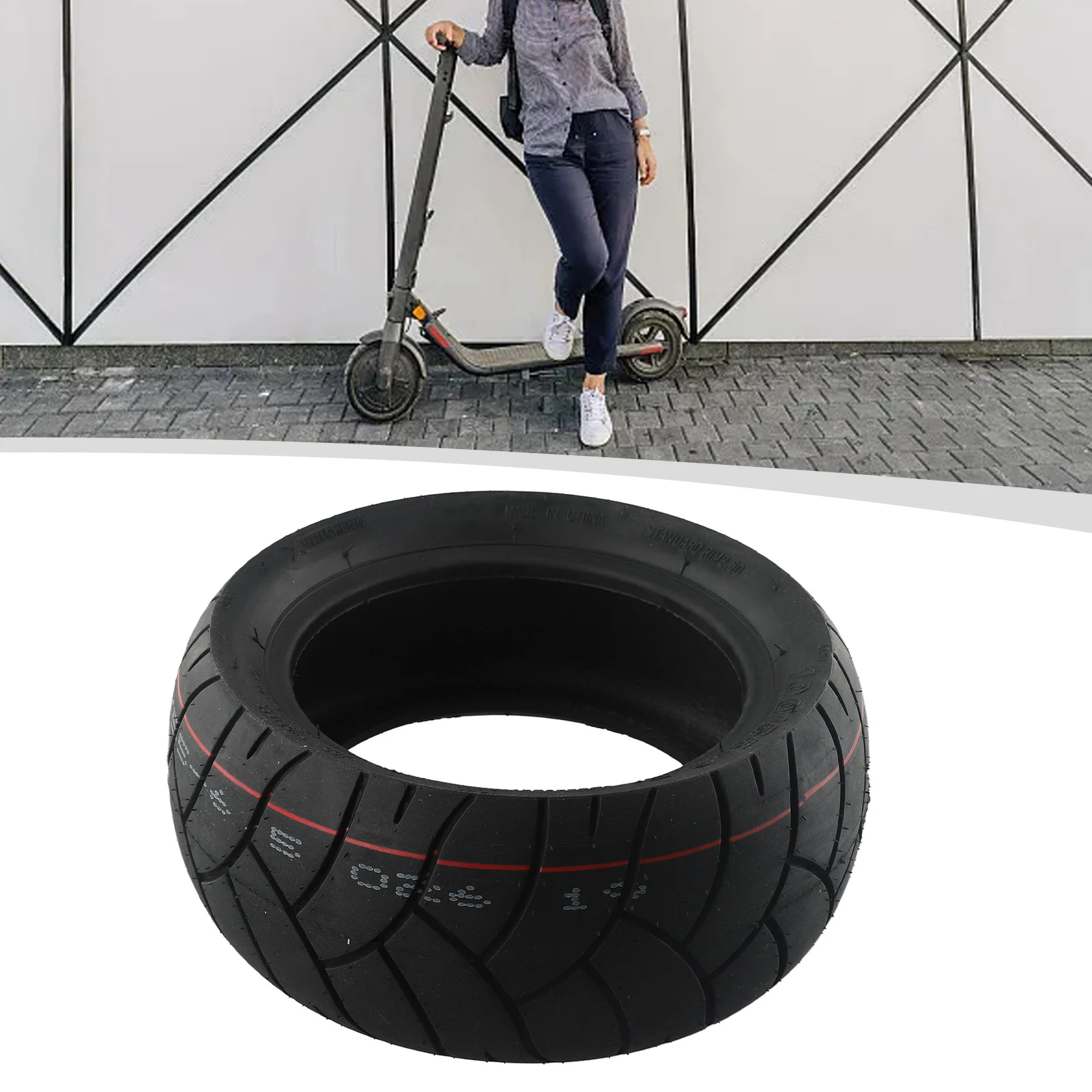 

11 Inch 100/55-6.5 Tubeless Tyre 90/65-6.5 For Modified Electric Scooter Not Deform Can Be Use For Long Time Rubber Spare Wheel