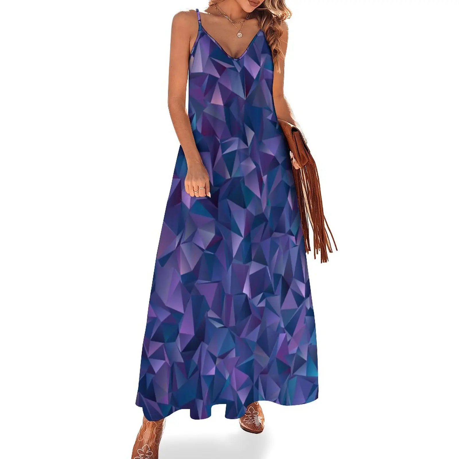 

New Pixel art blue intense color of the year 2022 Sleeveless Dress prom dresses