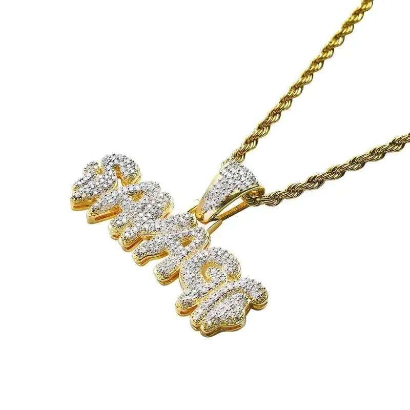 Pendentif Hip-Hop Lettre XO En Alliage Zircon – Style Tendance Unisexe - 6