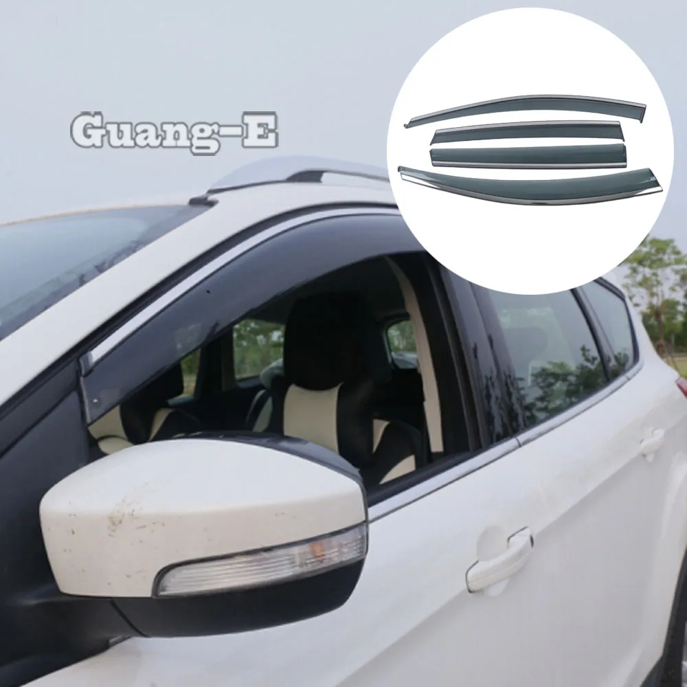 

Window Visor Sun Shade Rain Guard Trim Decoration Frame Auto Exterior Accessories For Ford Escape/Kuga 2020 2021 2022 2023 2024
