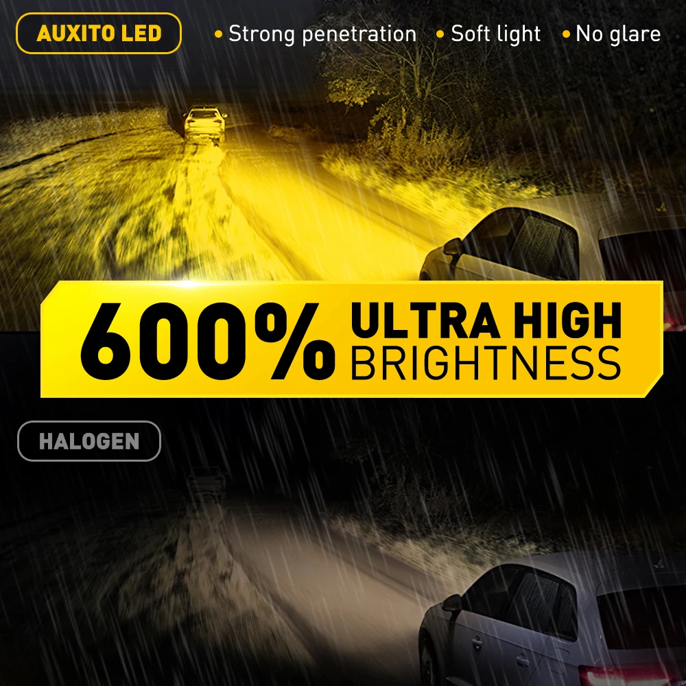 2Pcs Canbus H8 H11 LED Bulb Fog Lights Car Headlight H9 H16JP HB4 9006 9005 HB3 LED Lamp Car Head Fog Lamp