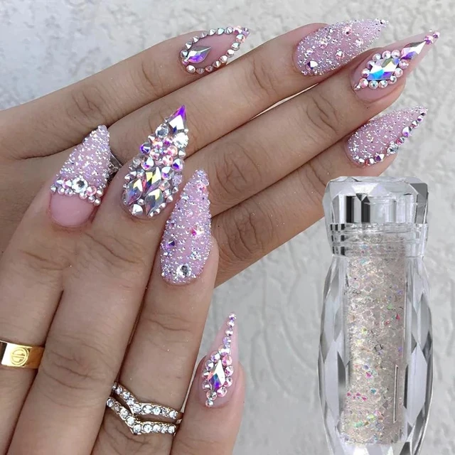 1 Bottle Glass Mini Nail Rhinestone for Art Decoration Fashion Nails Pearl  Accessories for DIY Manicure Design - AliExpress