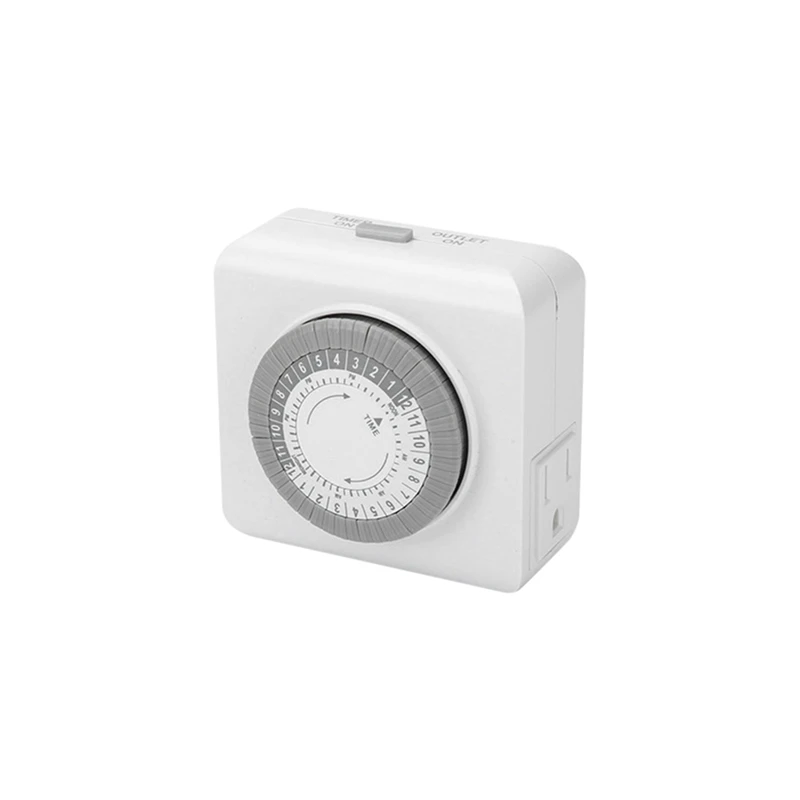 1 PCS HU11M American Standard Timing Socket White 24 Hours Cycle Timer Intelligent Mechanical Time Switch