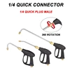 Pressure Washer Extension Wand Multi-Angled Water Gun Extension Stainless Steel Wand and Brass Nozzle With 1/4 Quick Connect 4