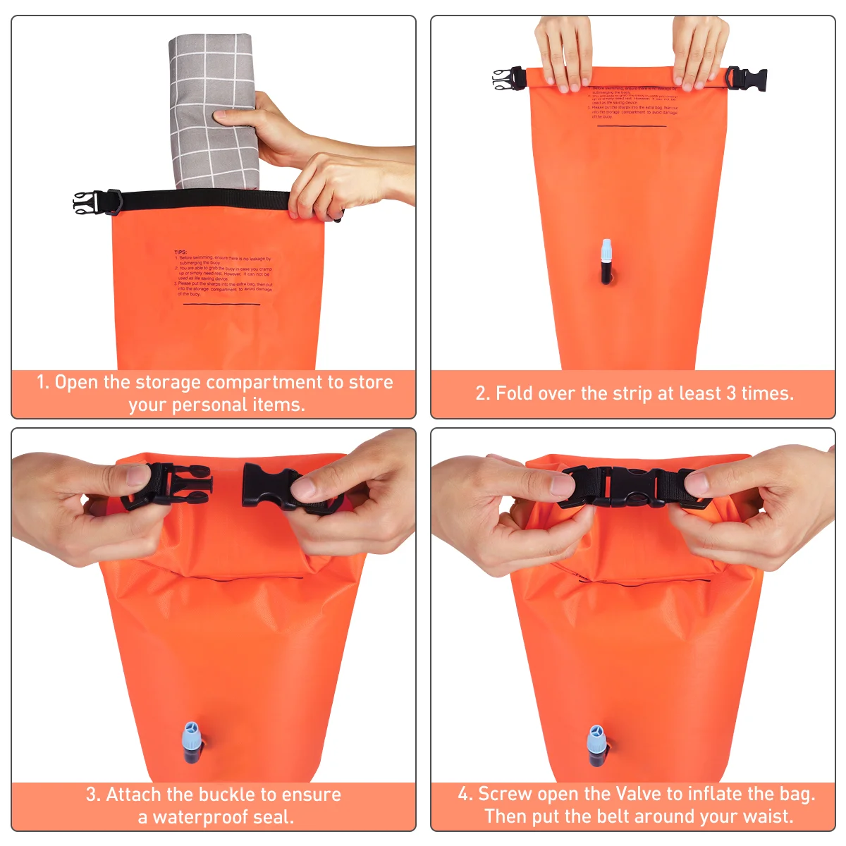 Float Storage Bag Anchor Buoy Open Water Swim Float Aldult Swim Bouy Swimming Equipment