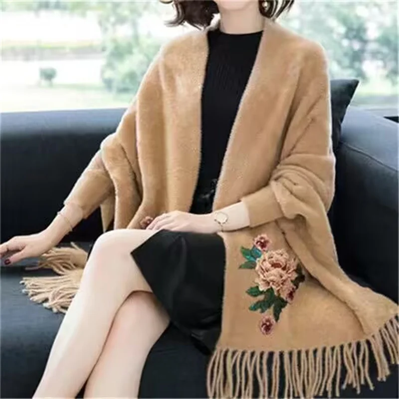 Winter Cashmere Women Scarf Female Luxury Brand Scarves Lady Tassel Bandana Women Solid Shawl Wraps Foulard Poncho Pashmina - Image 3
