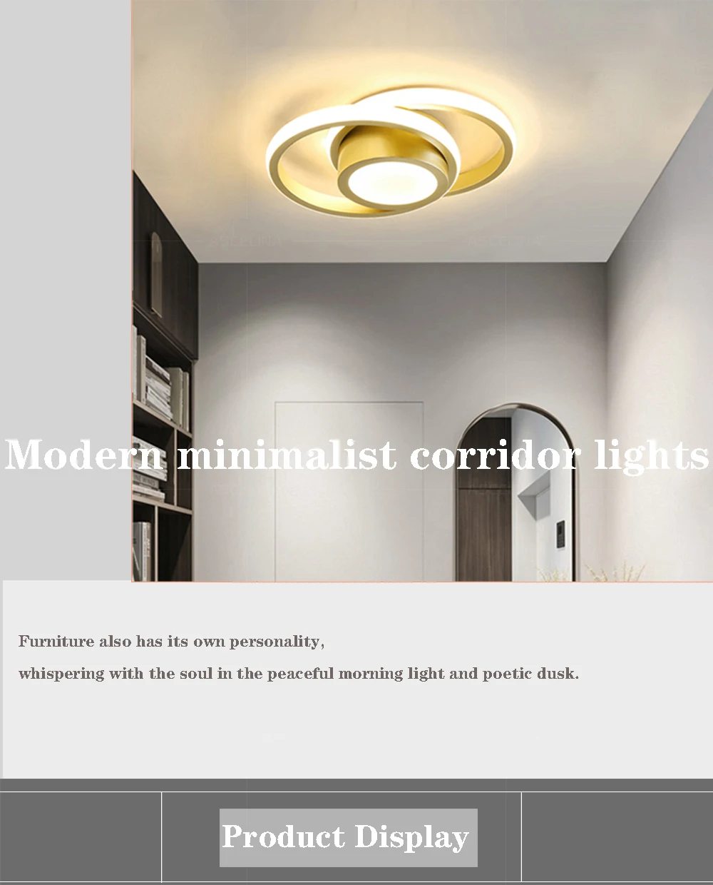 Description Picture 4 of itemModern LED Ceiling Light Square Round Fixtures Corridor Entryway Aisle Indoor Remote Control Led Home Decor Lamp Lighting Lustre