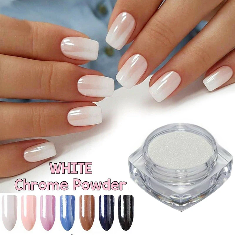 2g Holographic Glitter Pearl Nail Powder Mirror Rub Dust Aurora Nail Powder Chrome Pigment For Manicure Art Material