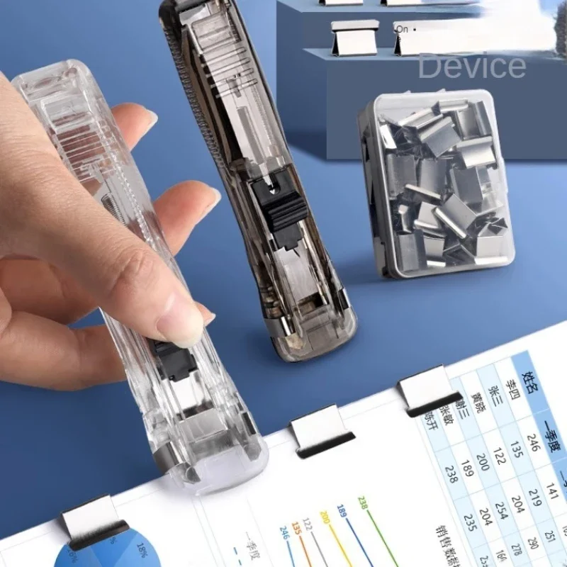 Push Stapler Staple Remover Push Clip Stapler Staple Remover Binder Push Clamp Tape Dispenser Paper Clips Office Supplies Set Desktop Stapler Stationery