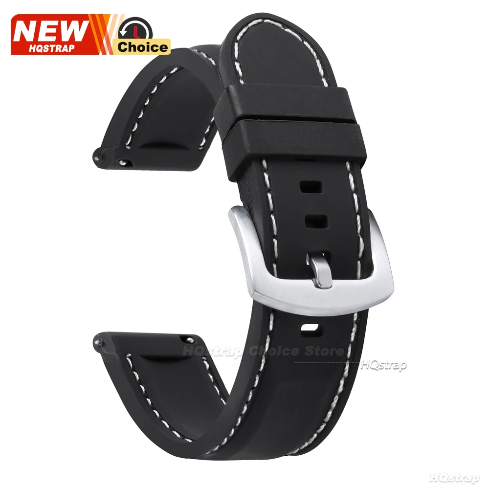 Enhanced Waterproof Sports Silicone Watch Band Strap, Universal Fit