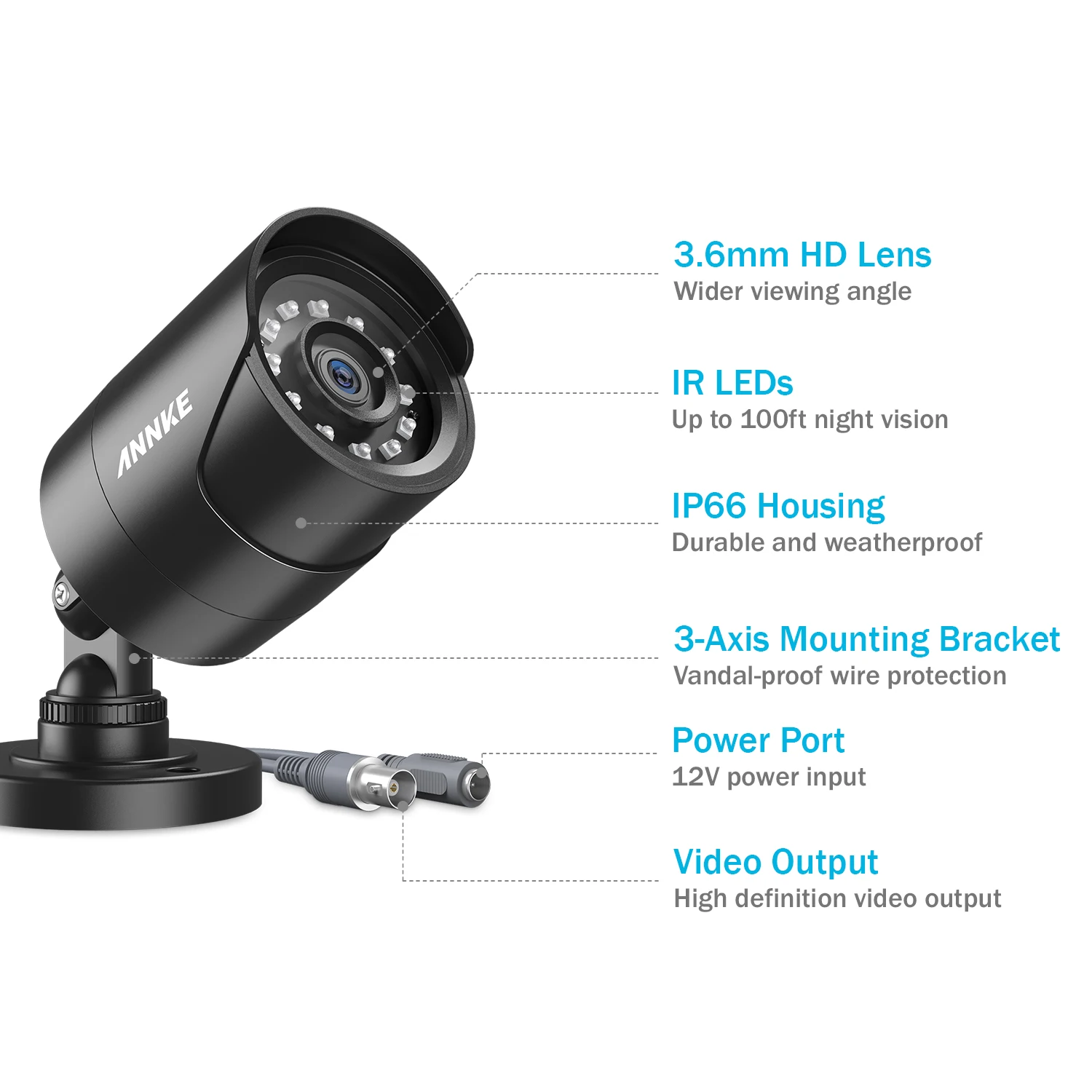 ANNKE 1080P Security Camera Outdoor 4PCS 2MP Full HD 100 ft - Main Image