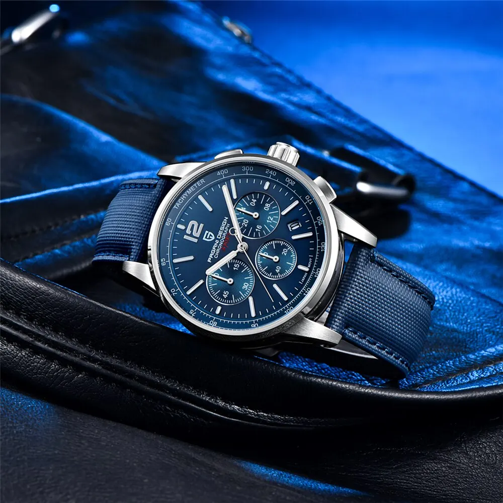 PAGANI design 2024 nový luxusní móda ležérní muži křemen hodinky VK63 100M voda odolné safír sklo nerez ocel hodinky