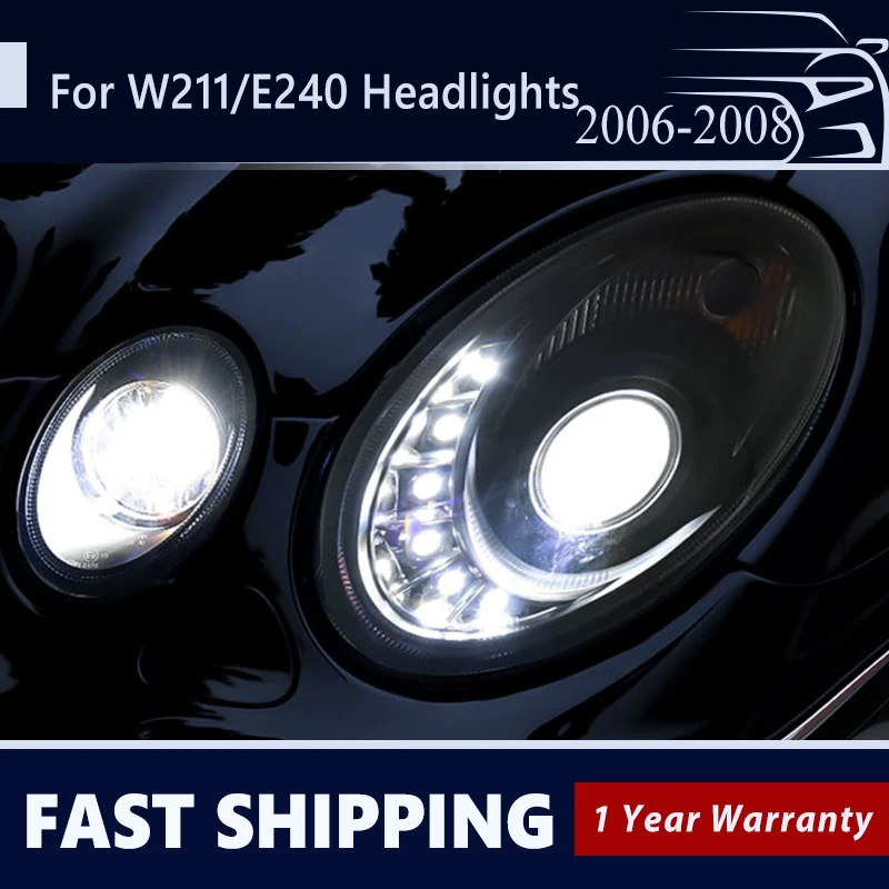 LED Headlights for Mercedes-Benz E-Class W211 2003-2009 LED DRL Signal  Light Xenon Hid Head Lamps Auto Accessories