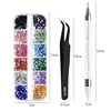 3Pcs/Set Nails Art Accesorios Multi-Size Rhinestones 3D Crystal DIY Decorations Glitter Crystal Rivet Gem 3D Nail Supplies 1