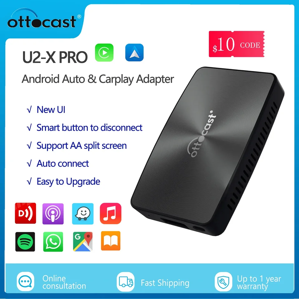 OTTOCAST Ｕ2-PLUS OTTOCAST U2 X PRO Wireless CarPlay Android Auto Adapter 2 in1