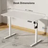 63 Inch Electric Standing Desk Adjustable Height with Wheels,Sit Stand Up Desk,Home Office Desk,Computer Workstation 3