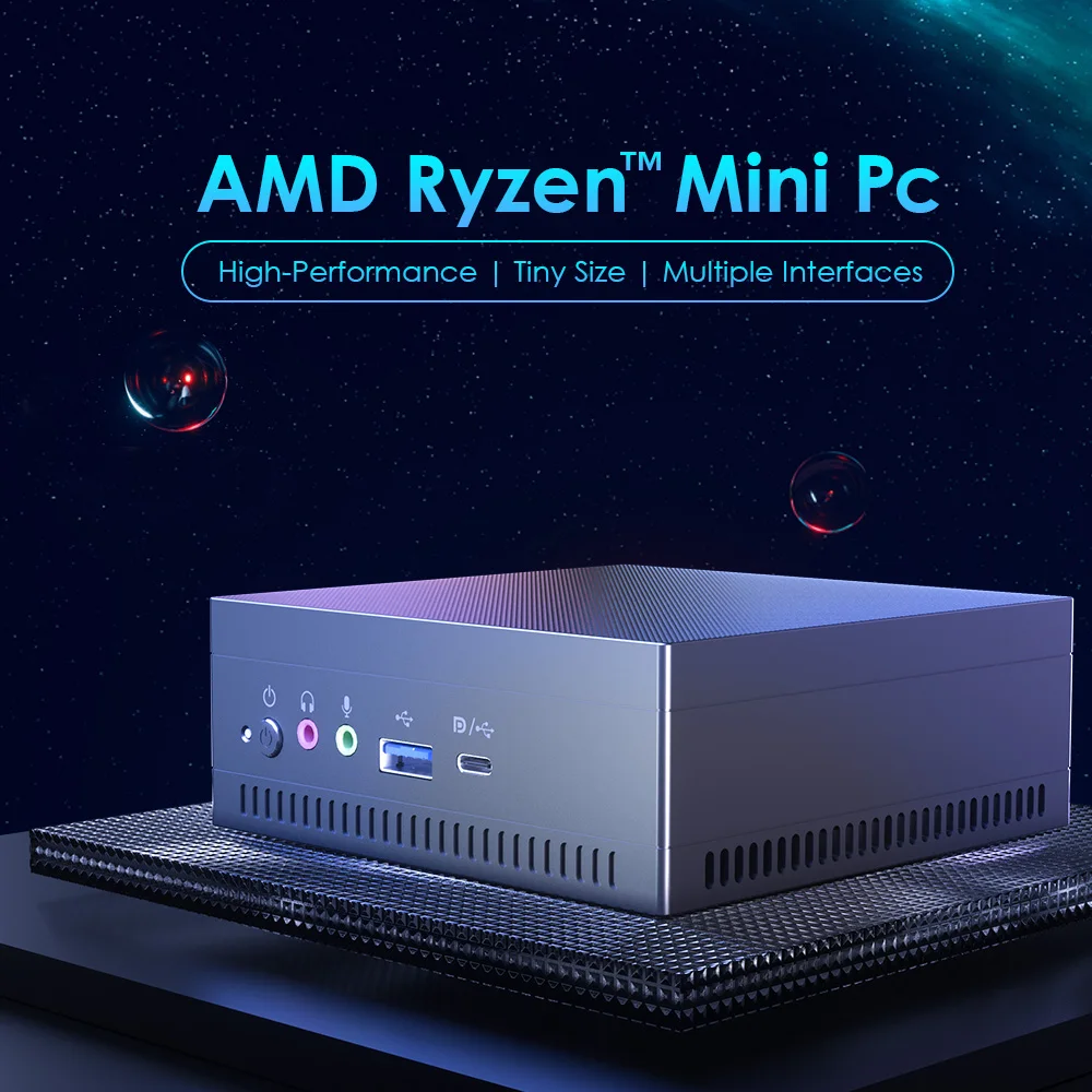GenMachine Mini PC AMD Ryzen 7 3750H CPU 2.3GHz-4.0GHz Windows11 DDR4 M.2  2280