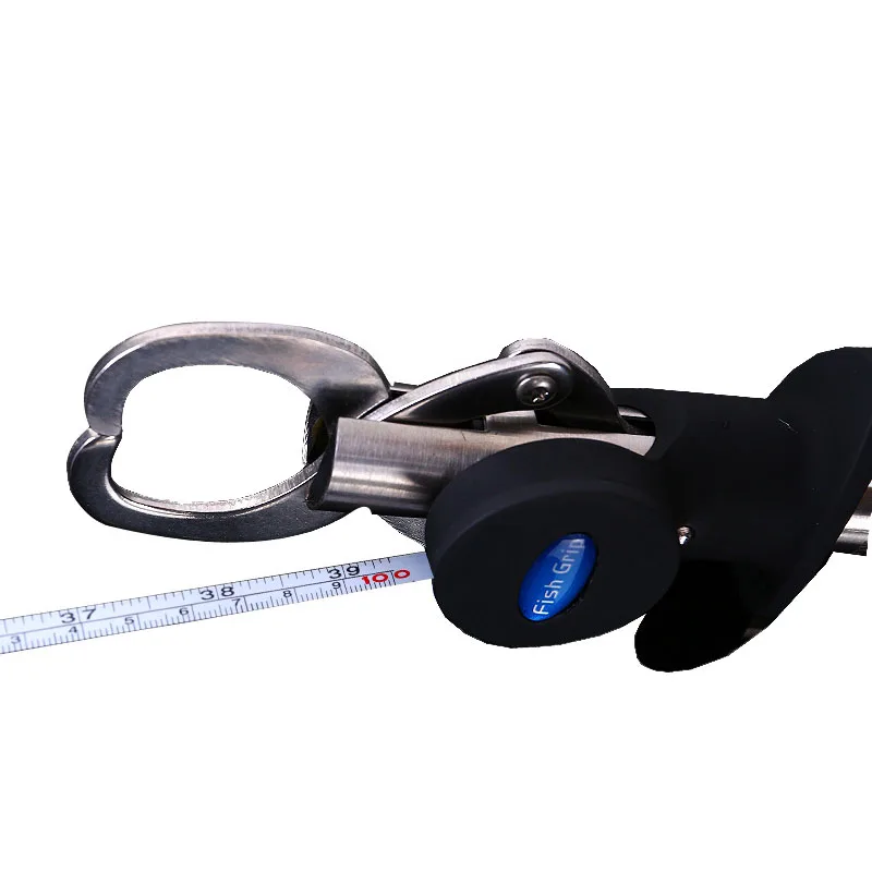 Pince à lèvres portable pour poisson avec pèse-poisson et mètre ruban - Outil de pêche en acier inoxydable