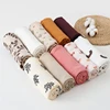 2pcs/set Cotton Swaddle Blanket Baby Blanket Floral Print Muslin Diaper Swaddle New Born Crinkle Fabric Baby Born Stroller Cover 1