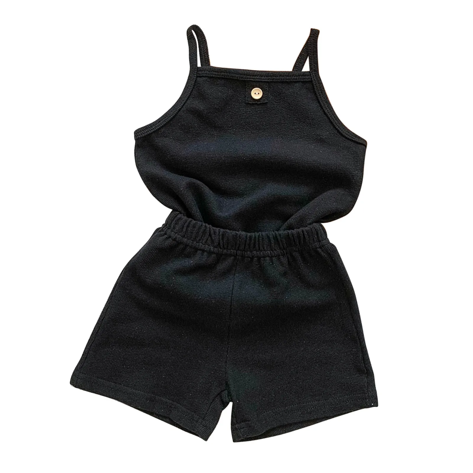 Newborn Infant Baby Girls Spring Summer Solid Sleeveless Vest Sleepwear Outfits Pajamas Girl Baby Outfit Girls Clothes Teens