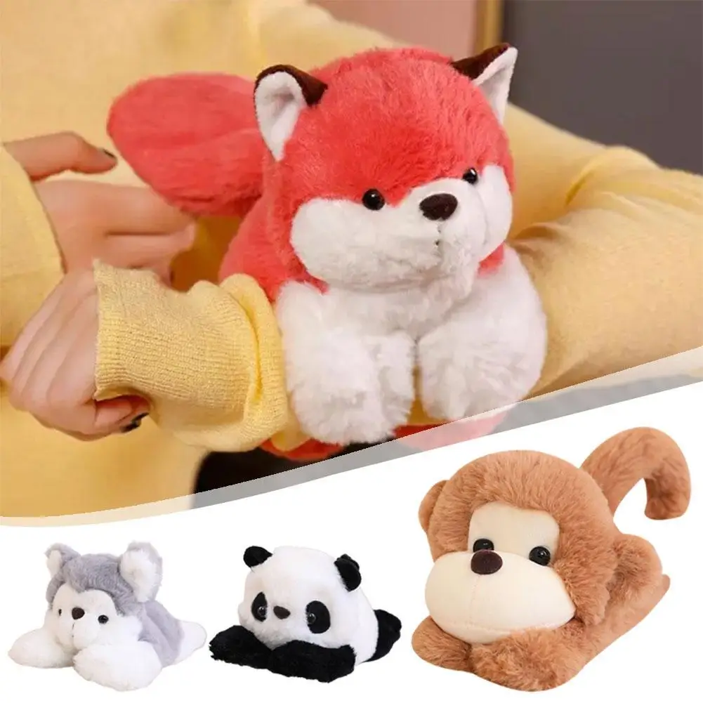 

Kawaii Animal Clap Circle Toys Slap Snap Wrap Wristband Bracelet Snap Panda Dog Plush Hand Kids Birthday Christmas Gift