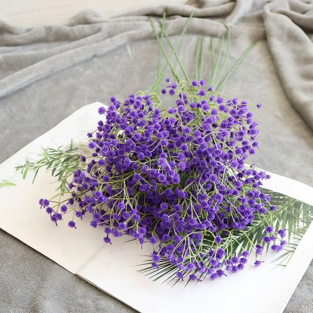 1Pcs Artificial Fake Silk Gypsophila Flowers Wedding Home Decoration Silicone Real Touch Decorative Garden Decor