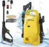 Home& Garden High Pressure Washer,3-IN-1 Power Jet Nozzle,High Power Portable Electric Jet Washer for Patio Car Driveway &Garden 1