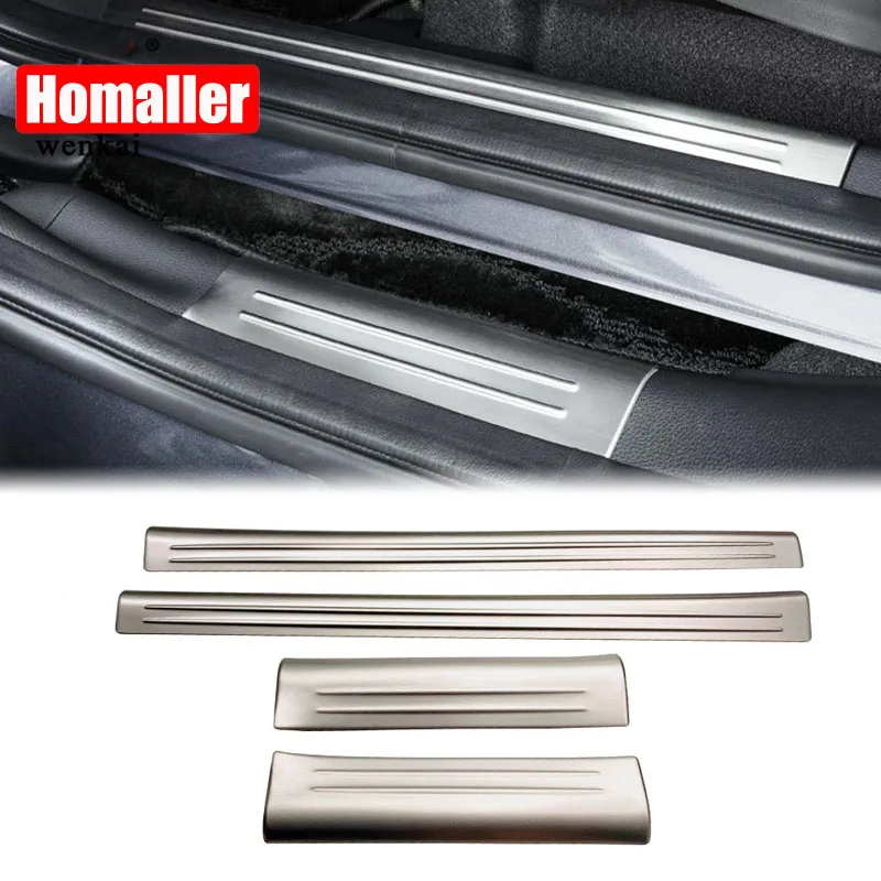 

For Honda HRV HR-V VEZEL 2021 2022 2023 Inner 4 Door Sill Plate Welcome Pedal Coer Trim Decoration Parts 304 Stainless Steel