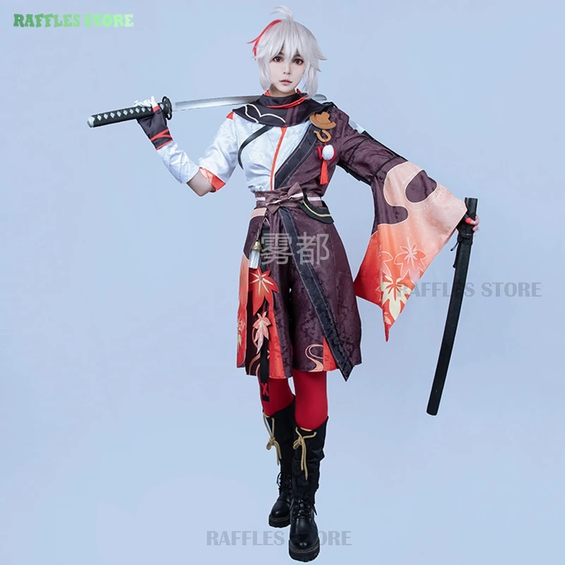 

Kaedehara Kazuha Cosplay Costume Wig Peluca Genshi Impact Game Anime Cosplay Kaedehara Clothes Halloween Carnaval Suit xs-3xl