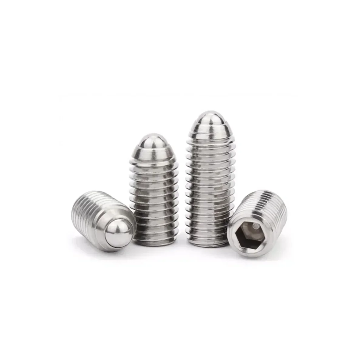 304 Stainless Steel Ball Positioning Screw / Steel Ball Locking Spring Plunger M3M4M5-M16