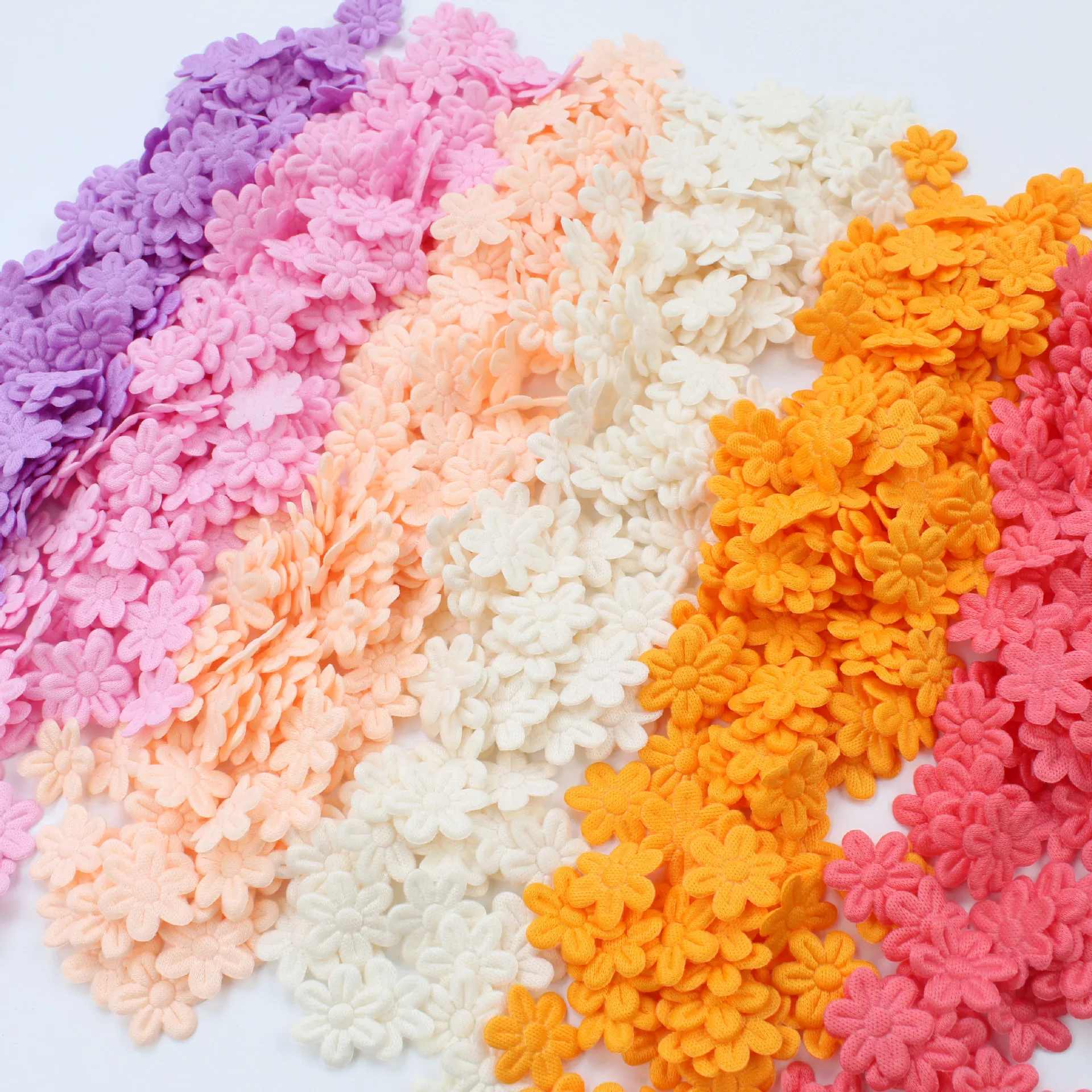 Hair Accessories Jewelry Cloth Stickers Festival Decor Five-petal Wedding Flower Embossing DIY Sewing Craft Children's