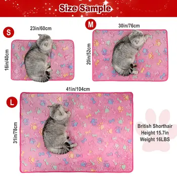 Warm Soft Pet Dog Blanket Mat Pet Mat Warm and Comfortable Blanket for Cat Cover Blanket For Dogs Cushion for Small Medium Dog 4