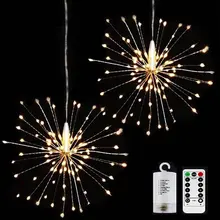 

LED String Lights Waterproof Warm White Fireworks AA Battery Operated Copper Wire Christmas Wedding Party Garland Fairy Light