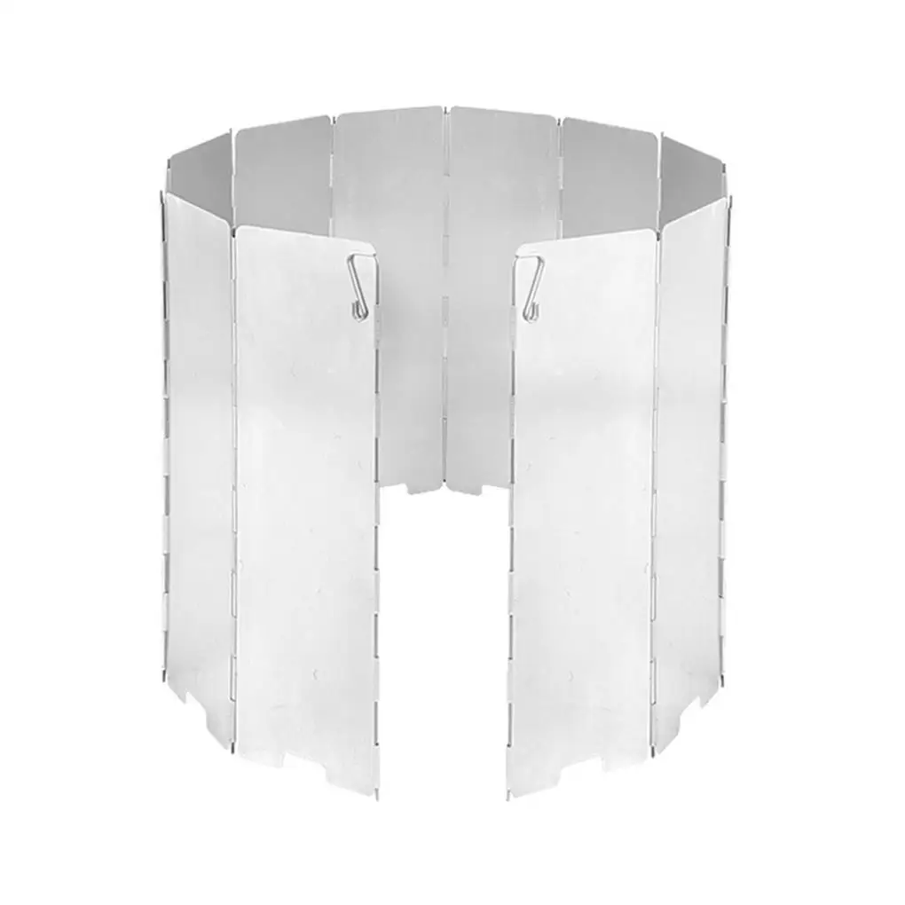 

Ветрозащитный экран для газовой плиты, 10 тарелок, алюминиевый сплав, ветрозащитный экран для горелки, кемпинга, пикника