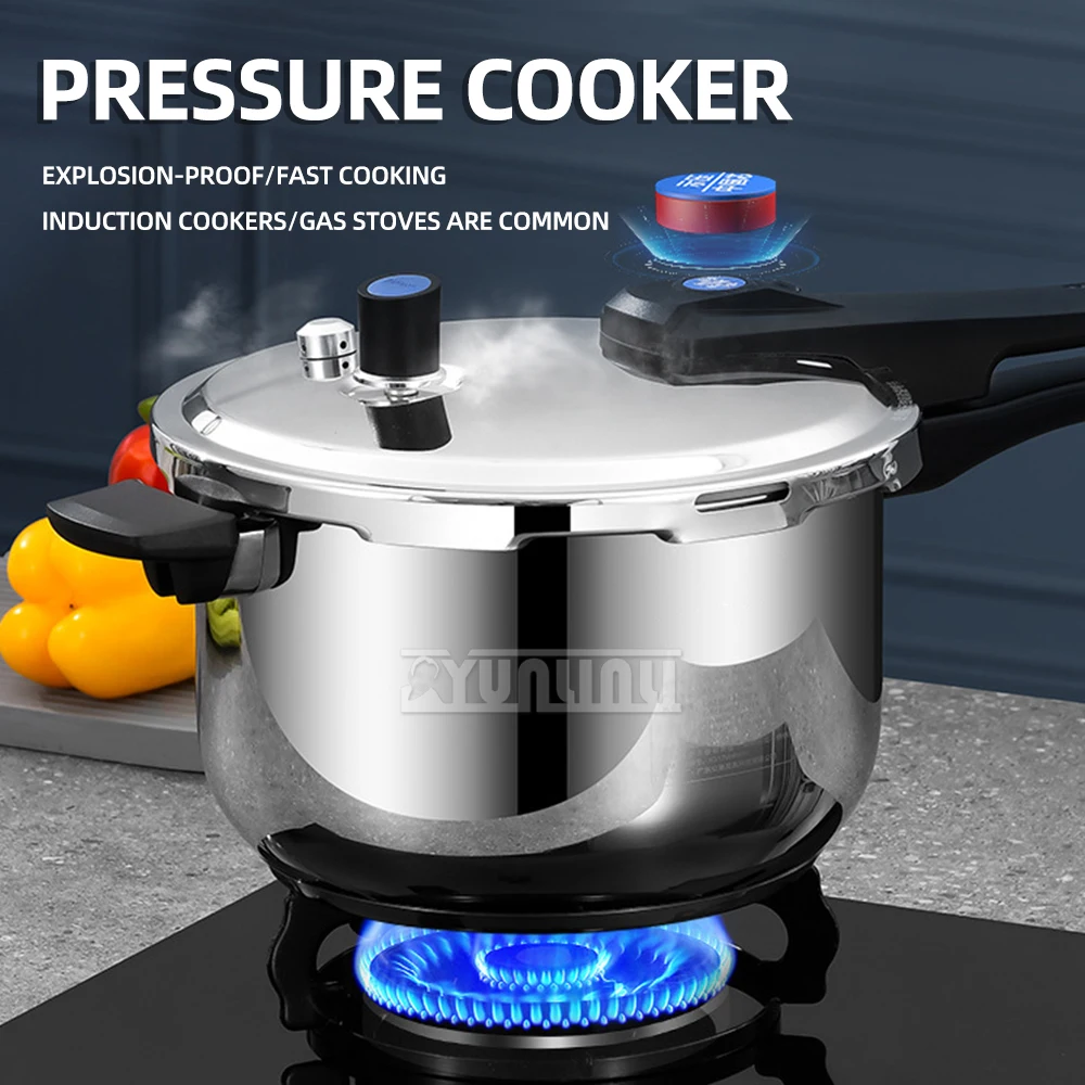 Stainless Steel Kitchen Gas Pressure Cooker Household Gas Induction Cooker Universal Explosion Proof Cooking Pot