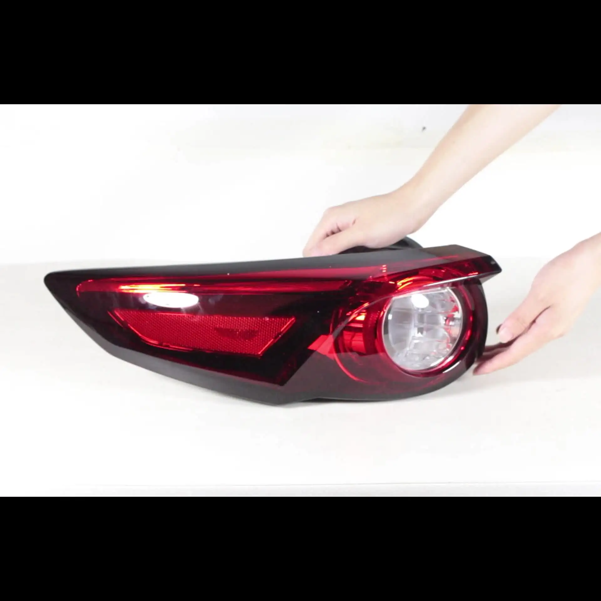 Soillar Rear Right Outer LED Tail Light Assembly For Mazda CX-9 2016-2023 – Black Housing, Red Lens 2 thumbnail image
