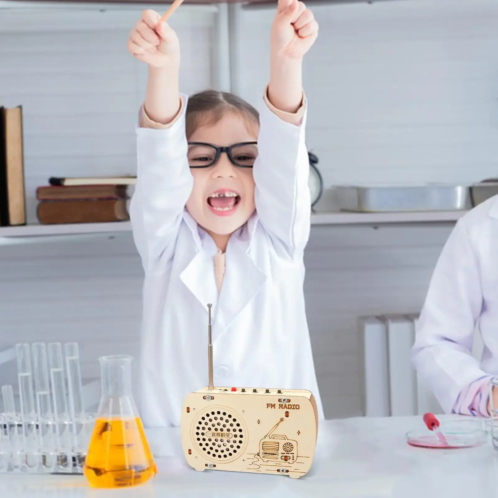 Vintage-Inspired DIY Wooden Radio Kit - Educational STEM Building Toy and 3D Puzzle Craft