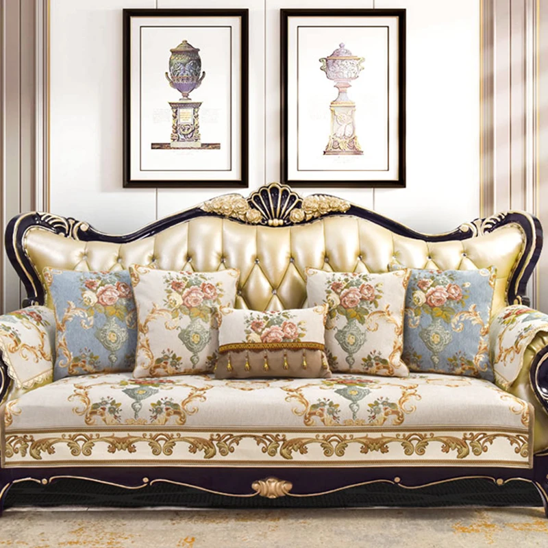 Jacquard Fabric Sofa Cover Home Decorations High-end Anti-slip Cushions Cover Four Season Universal Living Room Sofa Towel Couch 2