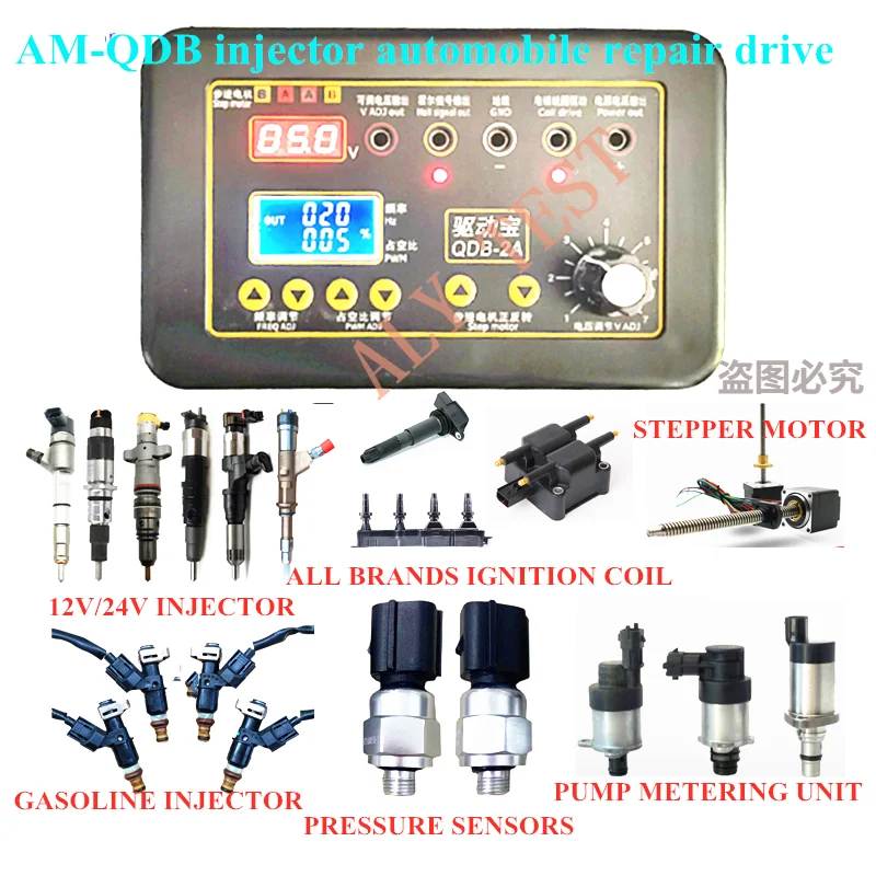 12-24V All Injector Pulse Simulator Tester Automobile Ingition Coil Stepper Motor Air Sensor Meter Unit Signal Test