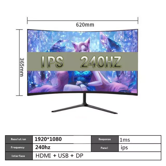 ġ 240 hz   ̸ 1MS 1080p HD  ÷ LCD ǻ , PC HDMI/DP ũž ȣȯ 