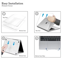 QUKAM nouveau 2025 étui pour ordinateur portable pour Apple Mac Pro 14/16 M1 M2 M3 M4 Air 13/15 Pro13 cristal étanche Macbook étui tablette accessoire 6