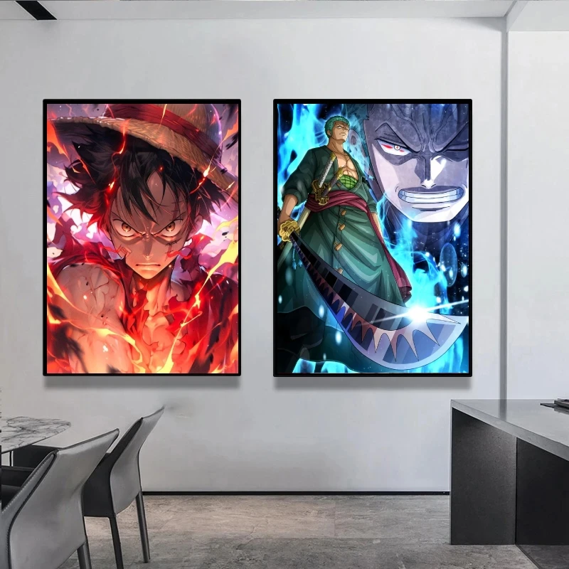 

Canvas Prints One Piece Roronoa Zoro Wall Art Home Comics Pictures Poster Toys Modern Living Room Kid Action Figures