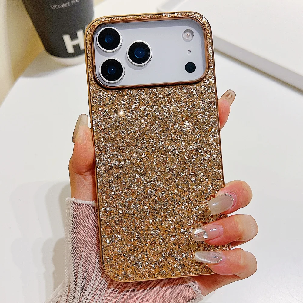 Luxurious Shimmering Glitter Plating Phone Case in Vibrant Colors
