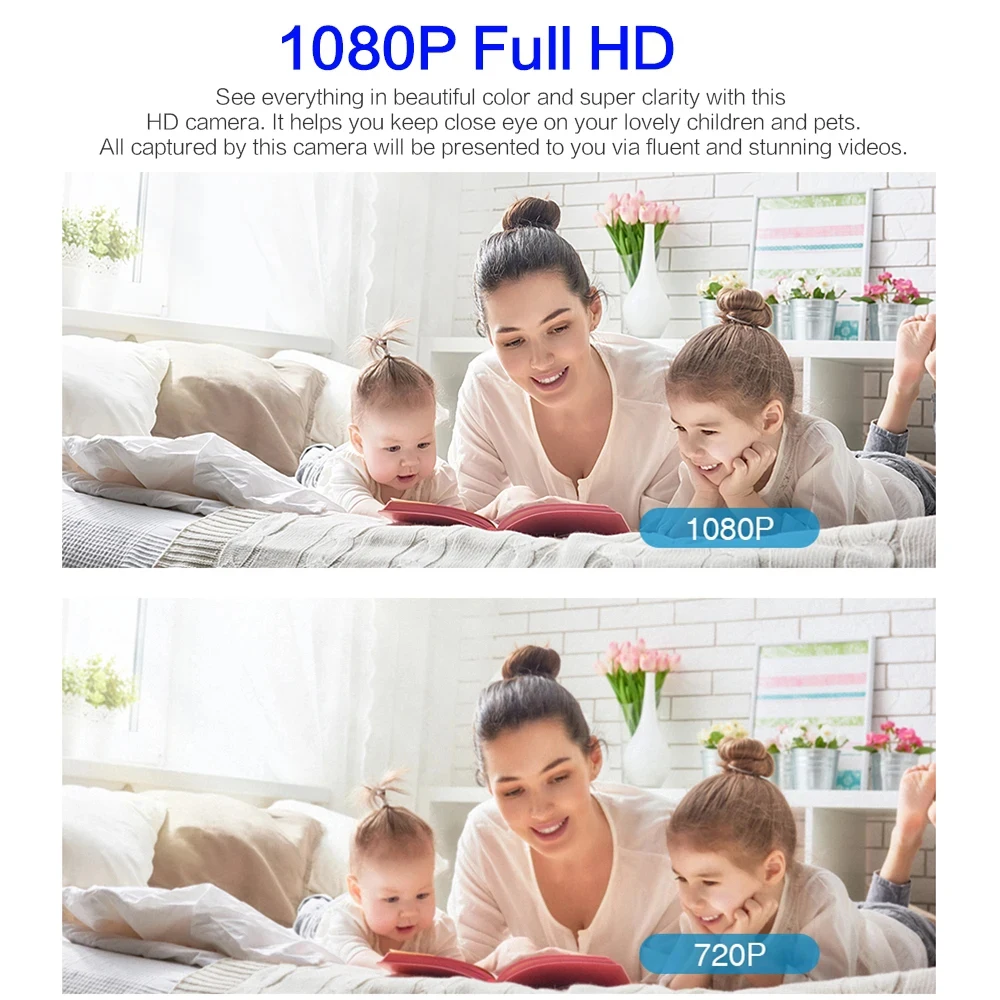 Mini Telecamera Wireless USB 1080P HD 120° ° Microcamera di Sorveglianza con Rilevamento di Movimento ad Angolo Ampio, Supporta il Monitoraggio Remoto - immagine 3