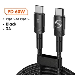 100W Type C to Type C Fast Charging Cable with PD 3.0 Technology - 0.5m (XC008 - 60W-)