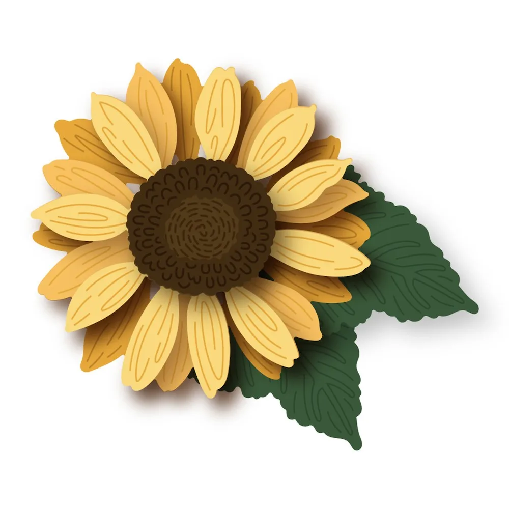 

HonB Sunflower Cutting Dies for New 2021 Scrapbooking Paper Making Embossing Frame Craft Supplies Card Set No Stamps