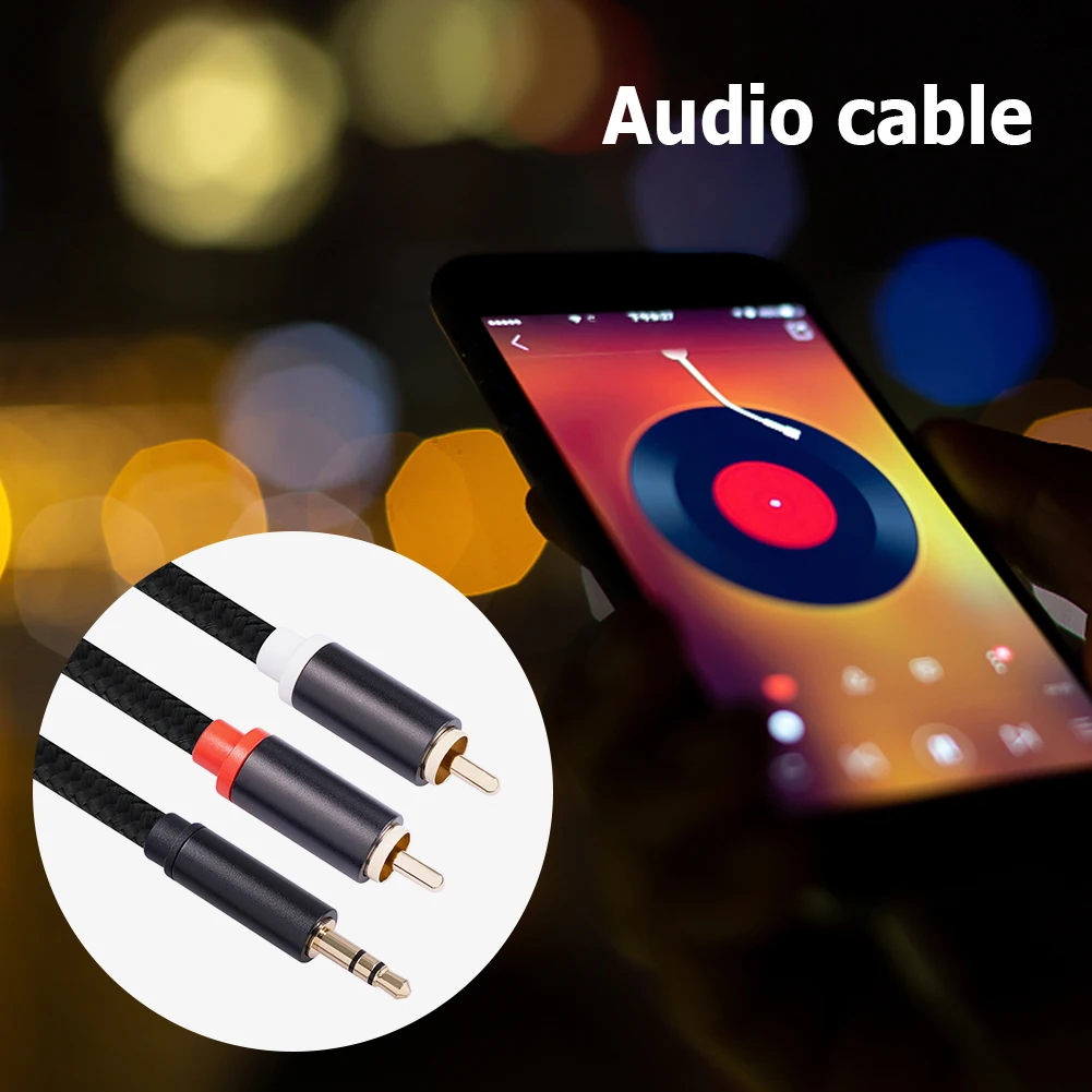 RCA  ̺ HiFi ׷  3.5 2RCA ̺ 3.5mm  2RCA  й  DVD TV PC  Ŀ ̾